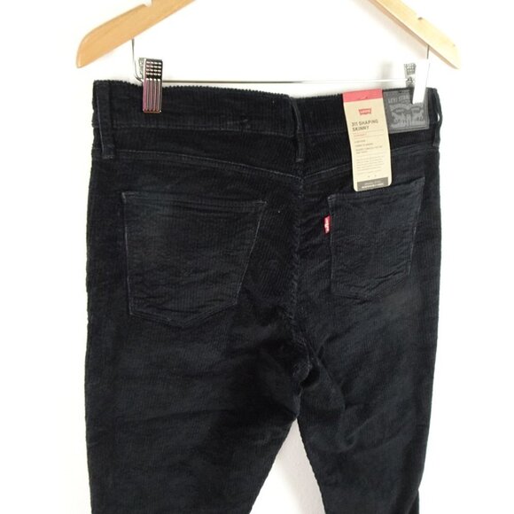 Levi's 311 Shaping Skinny Jeans Women's Size 31x30 Black Corduroy Stretch Cords - Picture 6 of 11